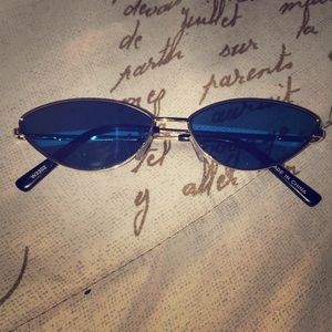 Blue Cat Eye Sunglasses